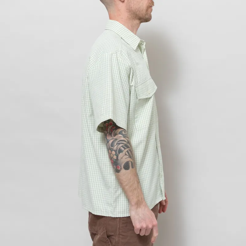 Butter Goods Grid Shirt Green-4