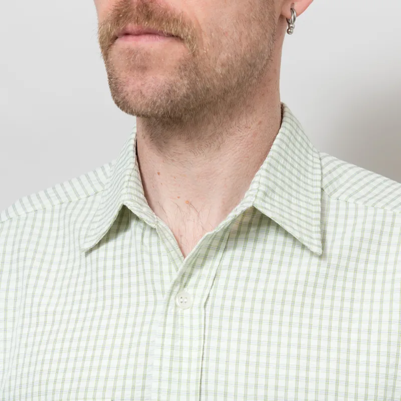 Butter Goods Grid Shirt Green-5