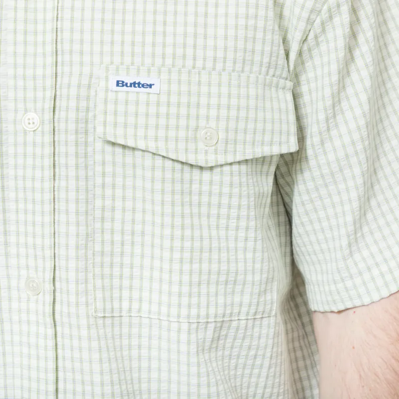 Butter Goods Grid Shirt Green-8
