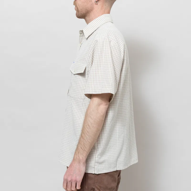 Butter Goods Grid Shirt Beige-2