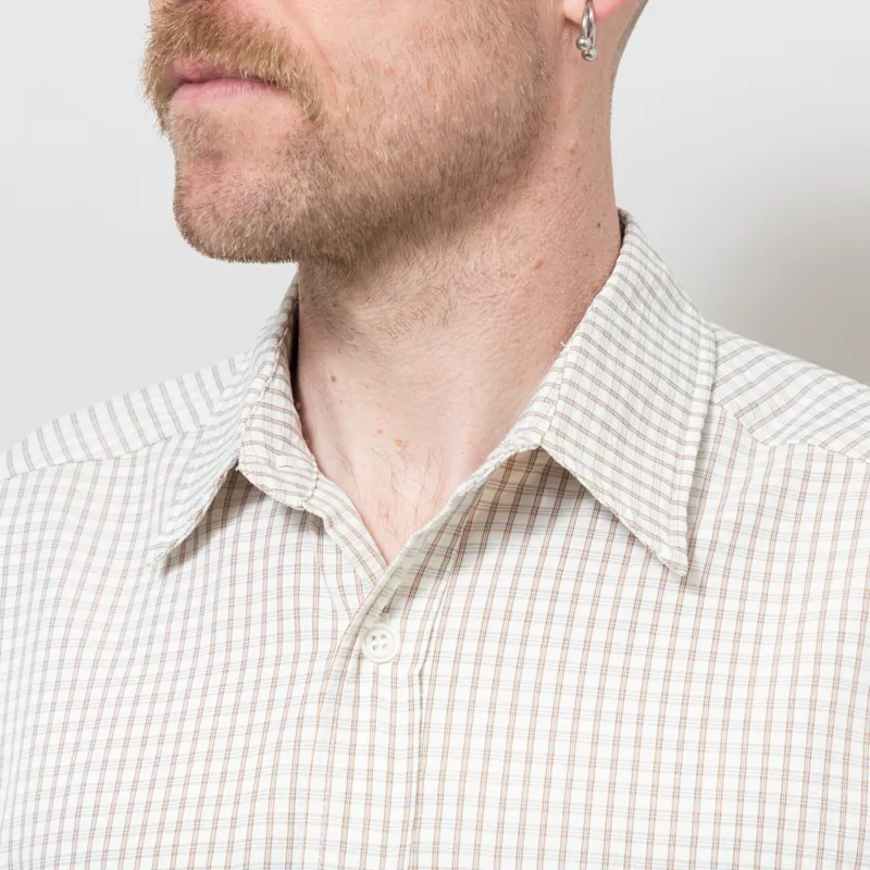 Butter Goods Grid Shirt Beige-5