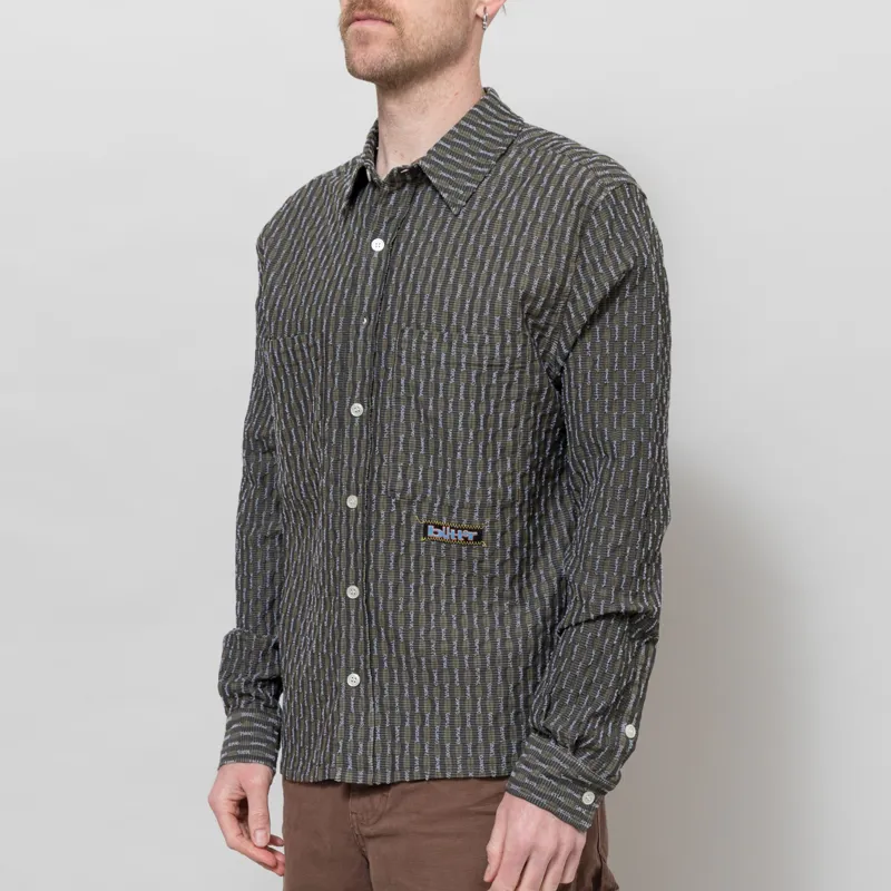 Butter Goods Stitch Shirt Moss-2
