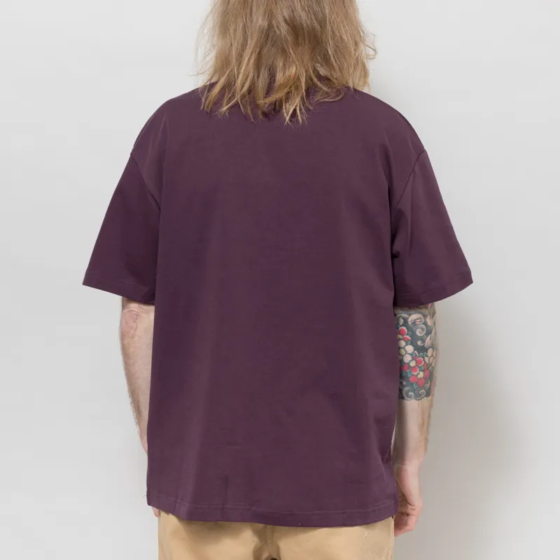 Butter Goods Drummer T Shirt Eggplant-2