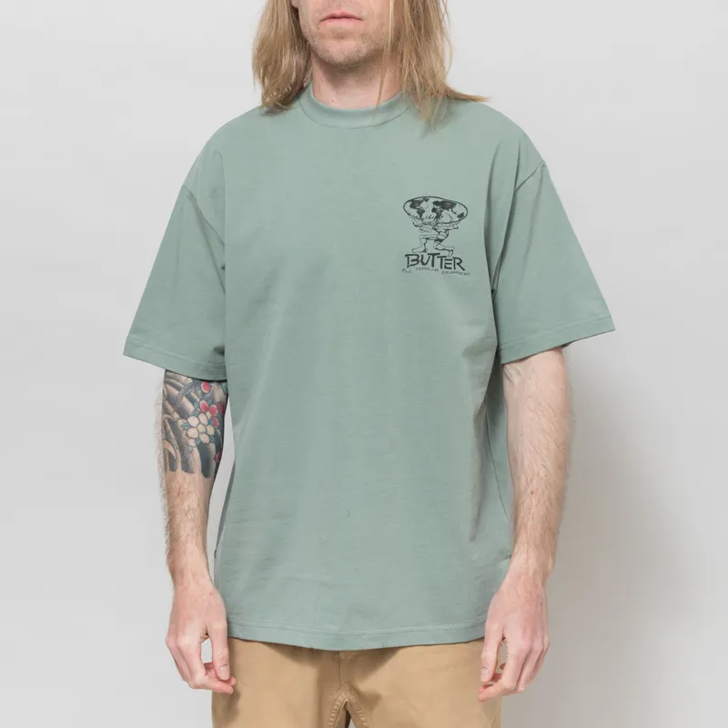 Butter Goods Terrain T Shirt Dull Mint-2