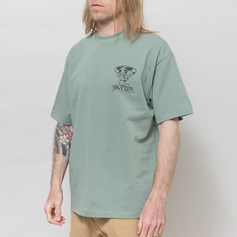 Butter Goods Terrain T Shirt Dull Mint-1
