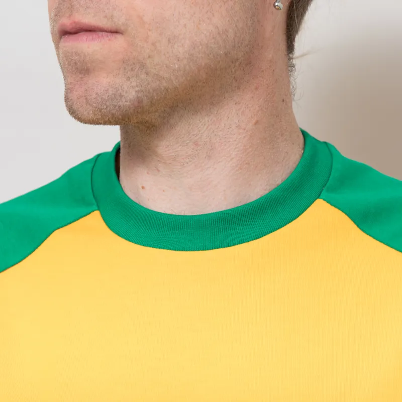 Butter Goods Stars Raglan T Shirt Green Gold-3