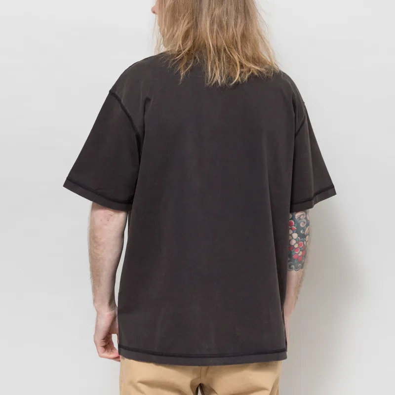 Butter Goods Jive Overlock Stitch T Shirt Distressed Black-2