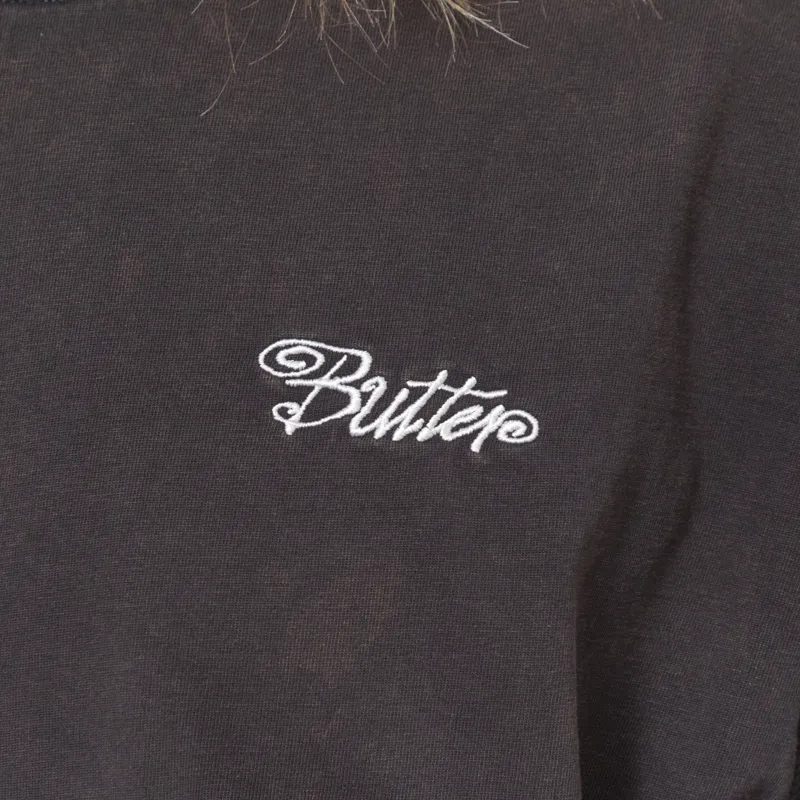 Butter Goods Jive Overlock Stitch T Shirt Distressed Black-4