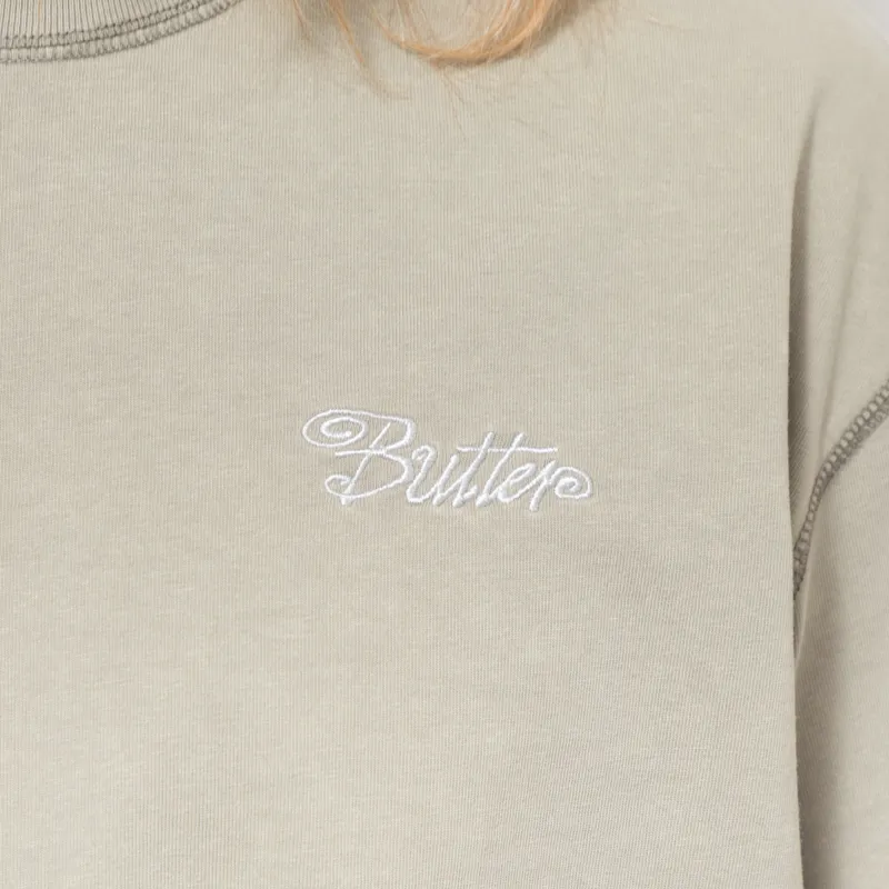 Butter Goods Jive Overlock Stitch T Shirt Distressed Cove-4
