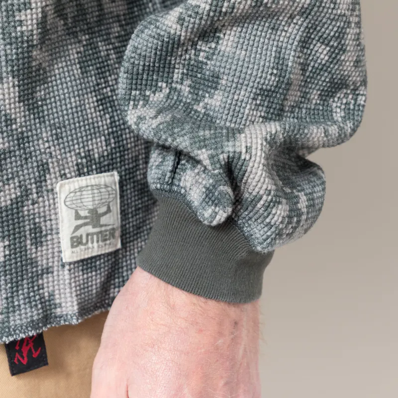 Butter Goods Waffle Long Sleeve Top Digital Camo-5