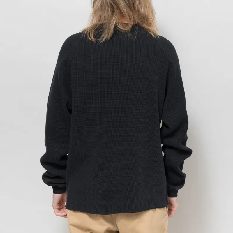 Butter Goods Waffle Long Sleeve Top Washed Black-2