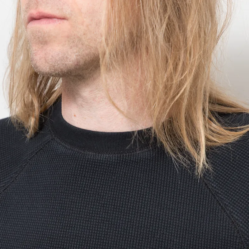 Butter Goods Waffle Long Sleeve Top Washed Black-3