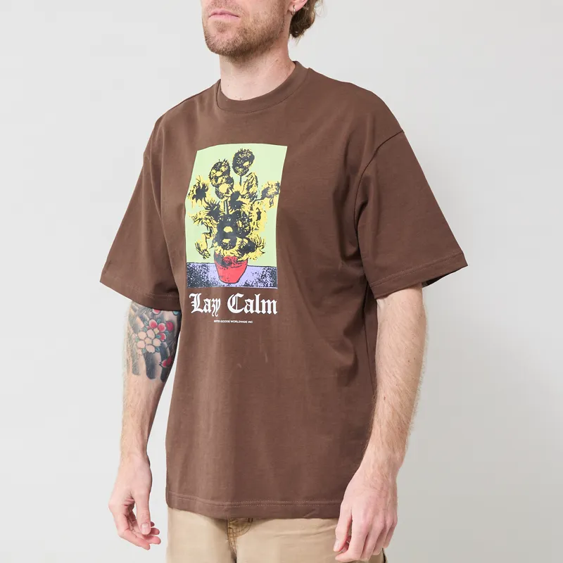 Butter Goods Lazy Calm T Shirt Brown-1