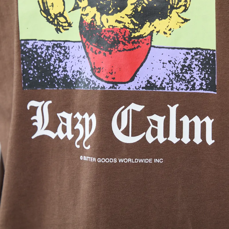 Butter Goods Lazy Calm T Shirt Brown-4