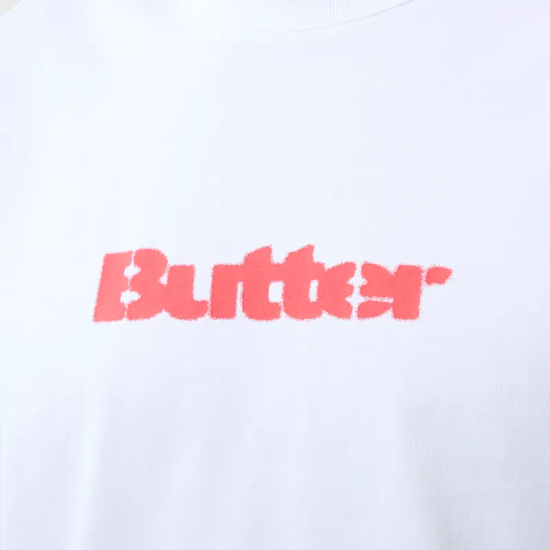 Butter Goods Stencil Logo T Shirt White-3
