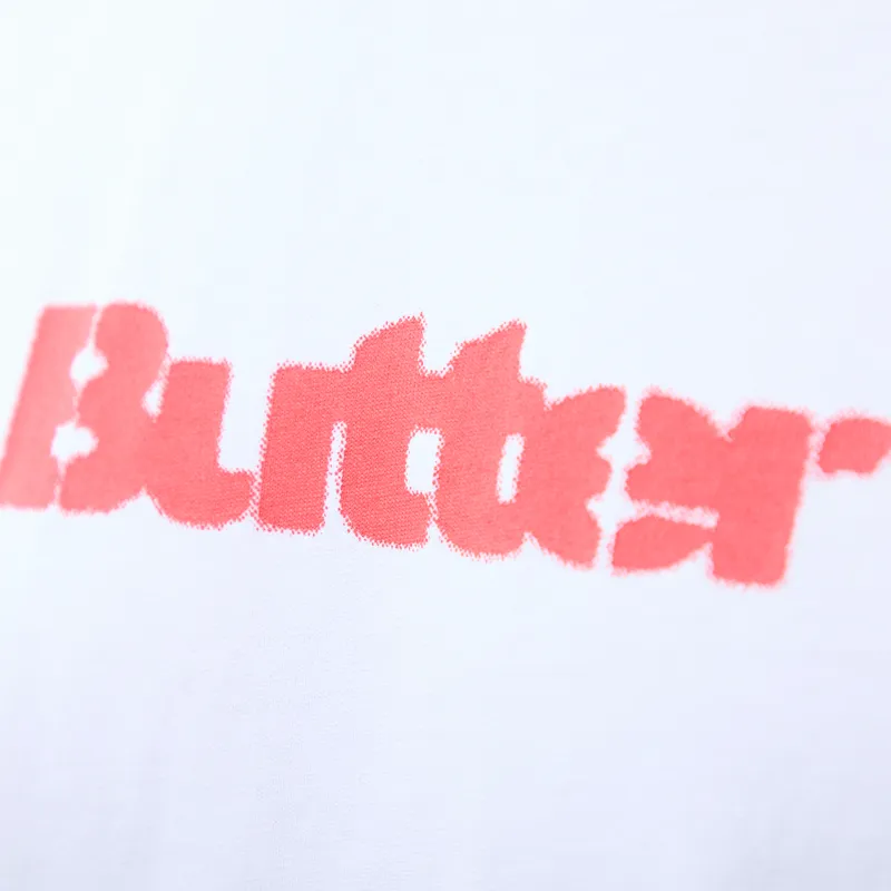 Butter Goods Stencil Logo T Shirt White-4