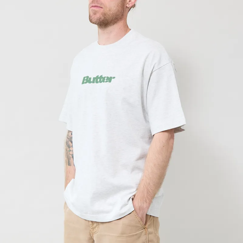 Butter Goods Stencil Logo T Shirt Ash-1