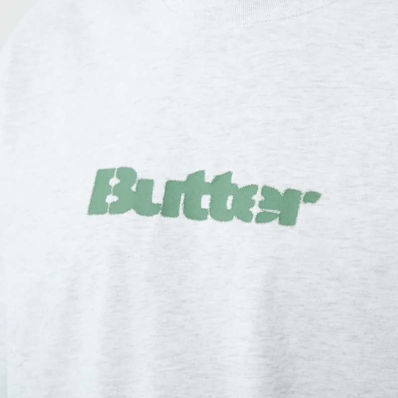 Butter Goods Stencil Logo T Shirt Ash-4