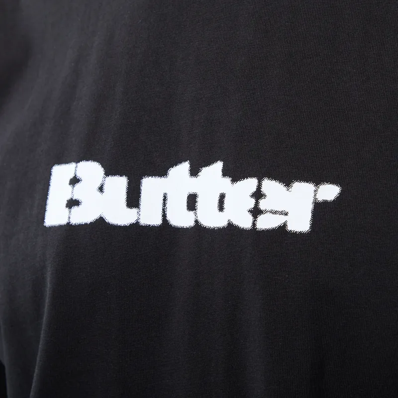 Butter Goods Stencil Logo T Shirt Black-3