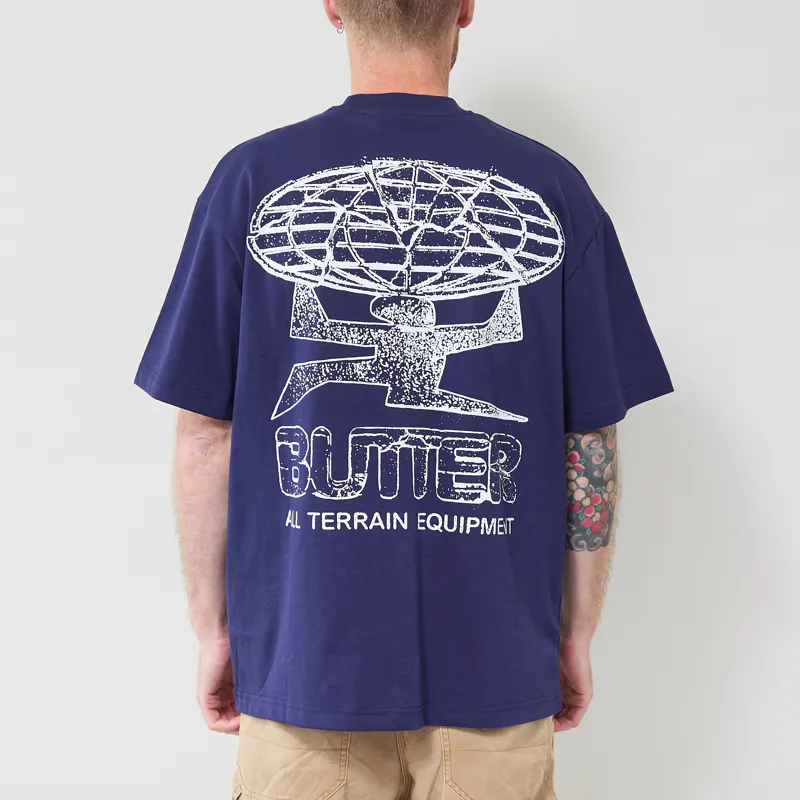 Butter Goods Terrain T Shirt Midnight-2
