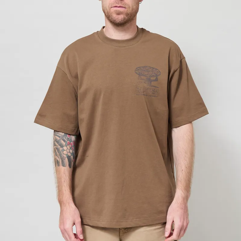 Butter Goods Terrain T Shirt Dark Taupe-2