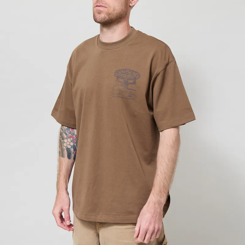 Butter Goods Terrain T Shirt Dark Taupe-1