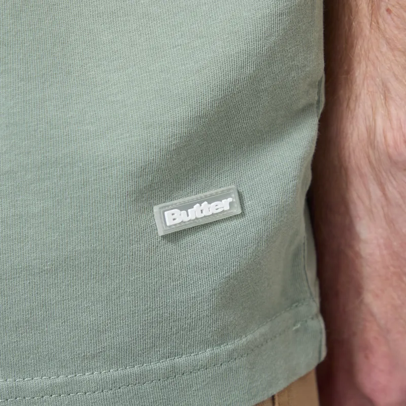 Butter Goods Basic T Shirt Washed Dull Mint-4