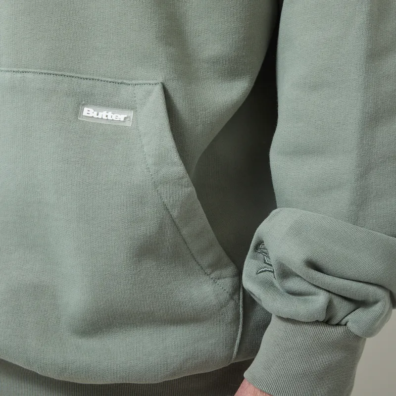 Butter Goods Basic Pullover Hood Washed Dull Mint-6