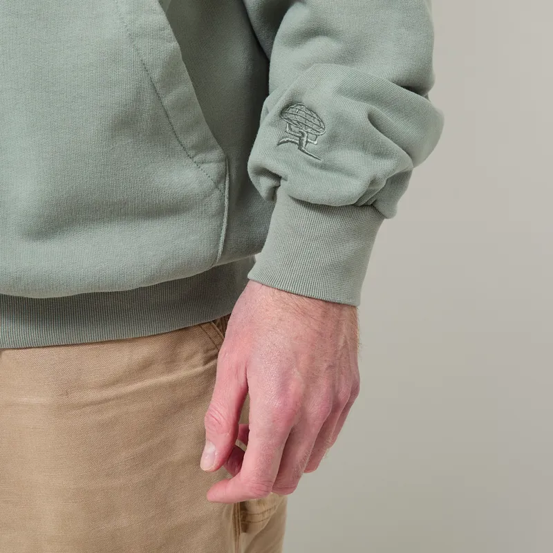 Butter Goods Basic Pullover Hood Washed Dull Mint-5