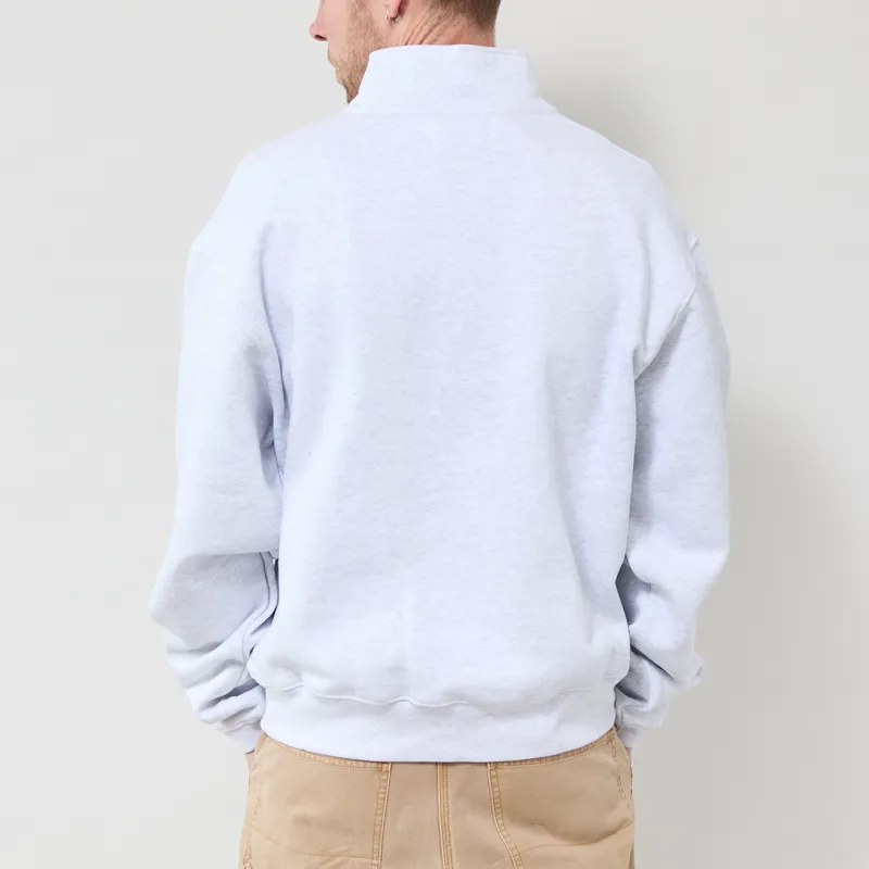 Butter Goods Panel Quarter Zip Sweater Ash-2
