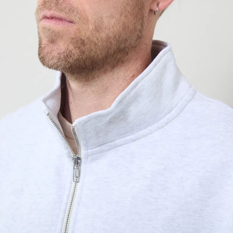 Butter Goods Panel Quarter Zip Sweater Ash-3
