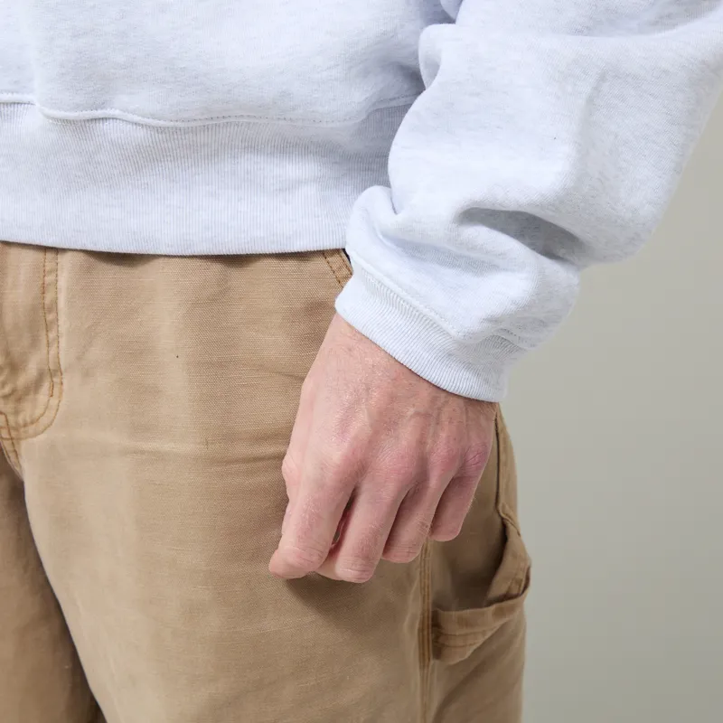 Butter Goods Panel Quarter Zip Sweater Ash-6