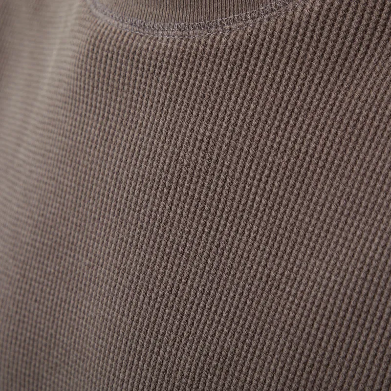 Butter Goods Waffle Long Sleeve Top Washed Dark Grey-4