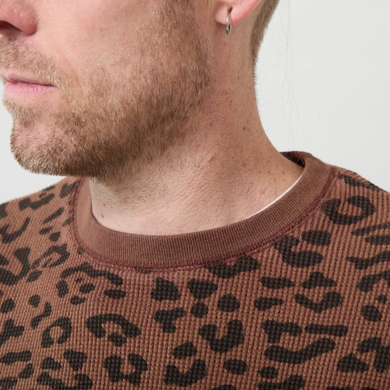 Butter Goods Waffle Long Sleeve Top Leopard-3