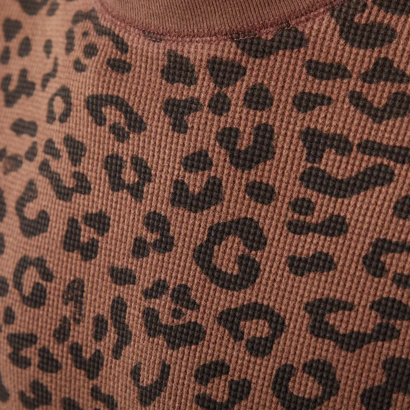 Butter Goods Waffle Long Sleeve Top Leopard-4