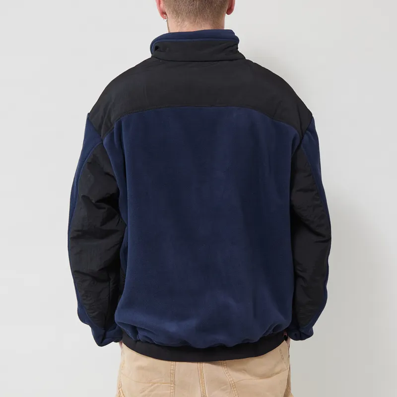 Butter Goods Polartec Quarter Zip Pullover Navy-2