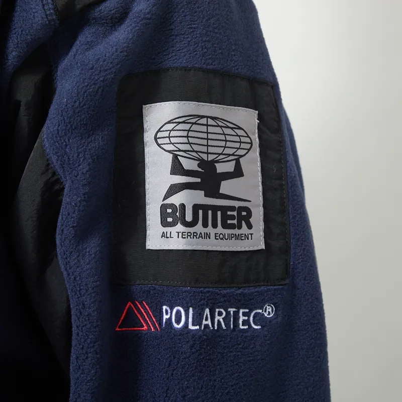 Butter Goods Polartec Quarter Zip Pullover Navy-6
