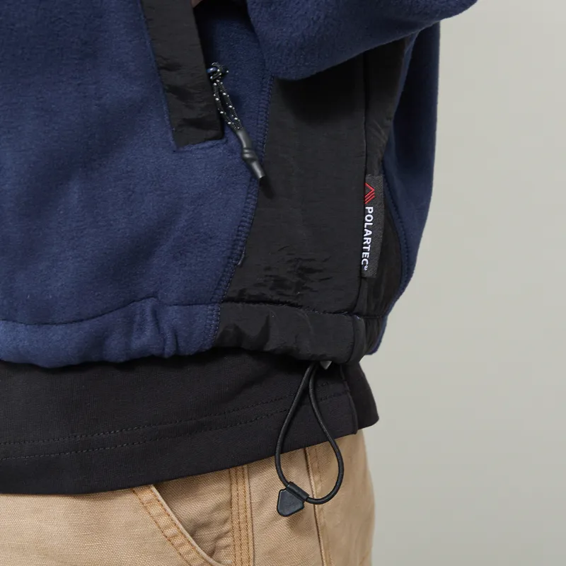 Butter Goods Polartec Quarter Zip Pullover Navy-9