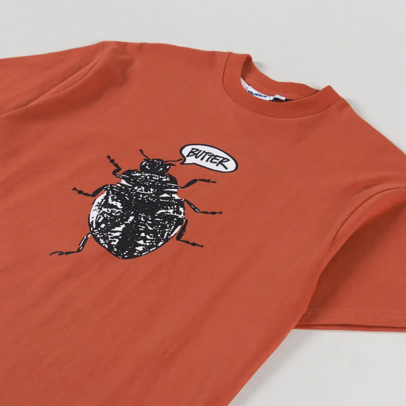 Butter Goods Beetle T Shirt Ochre-1