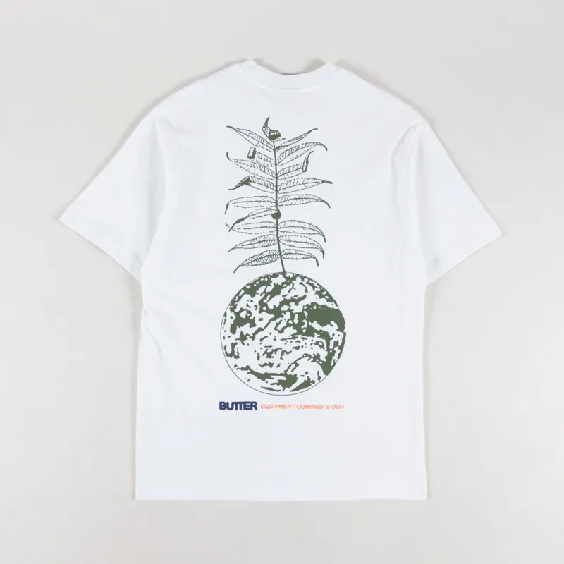 【Butter Goods】 EARTH SPEC T-SHIRT(送料込み) Butter Goods Mens Graphic Printed Earth Logo Tee T Shirt White