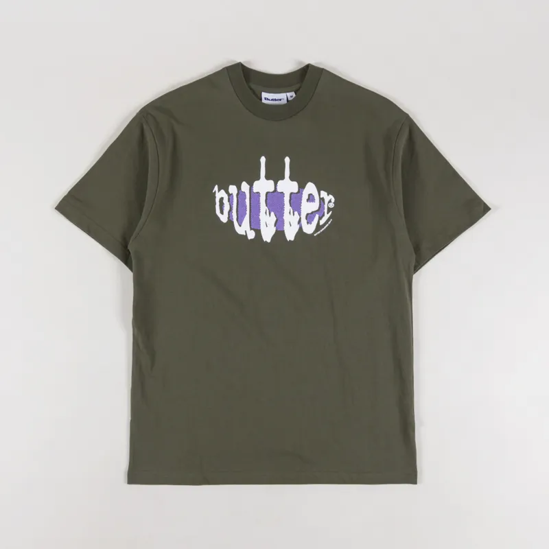 Butter Goods Frenzy T Shirt Army