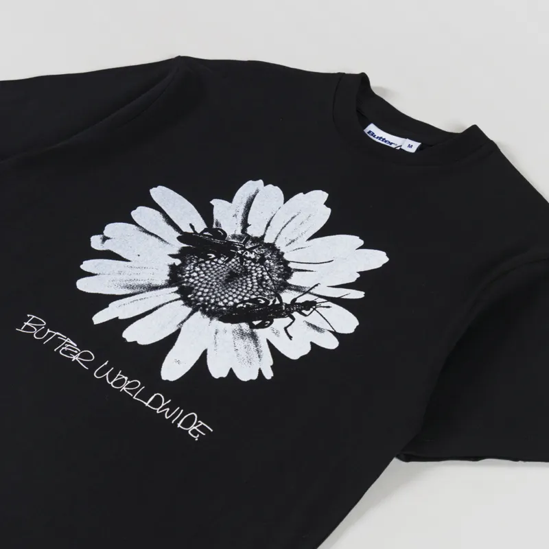 Butter Goods Sunflower T Shirt Black-1