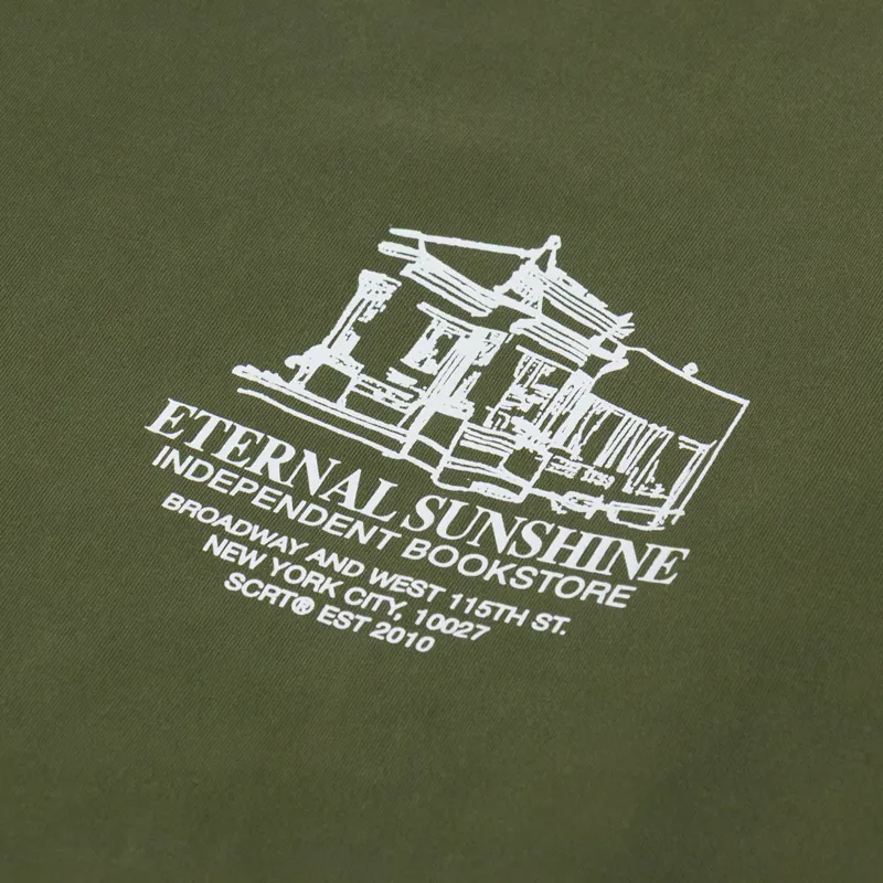 SCRT Bookstore T Shirt Garment Dyed Forest-5