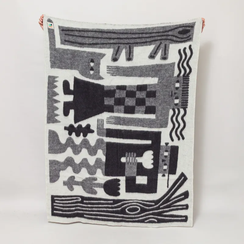 Donna Wilson Me And You Blanket Black Grey