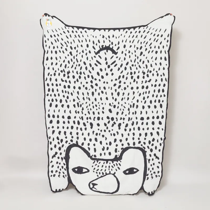 Donna Wilson Bear Cotton Throw Black White