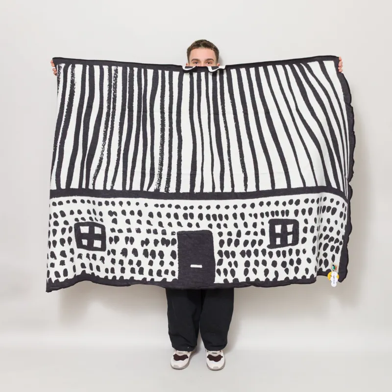 Donna Wilson House Cotton Throw Black White