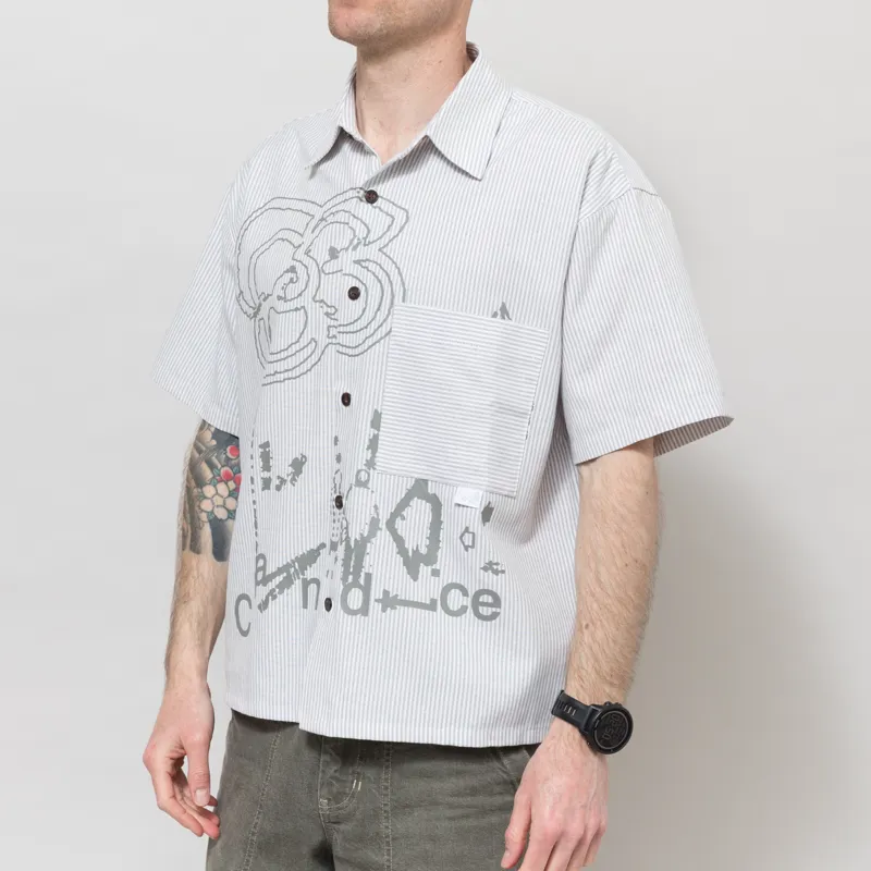 CANDICE Bloom Short Sleeve Shirt Grey-1