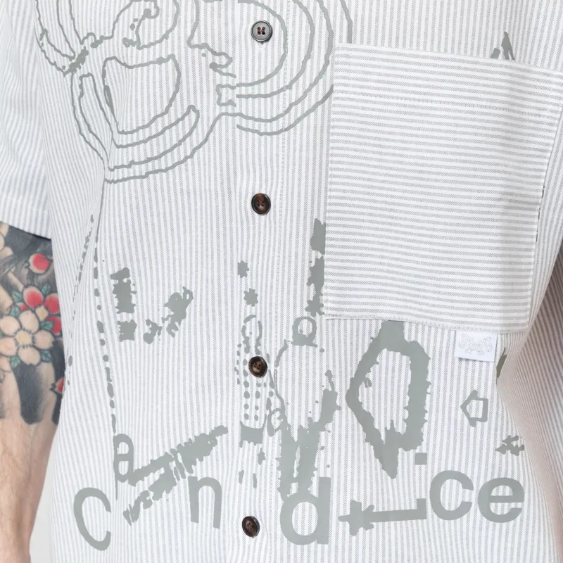 CANDICE Bloom Short Sleeve Shirt Grey-4