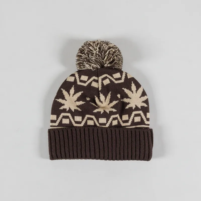Huf Apres Cuff Pom Beanie Brown-1