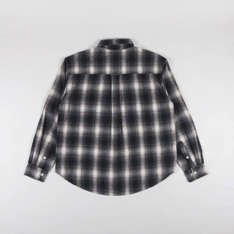 Cafe Mountain Brushed Check Workers Shirt Sundown-1